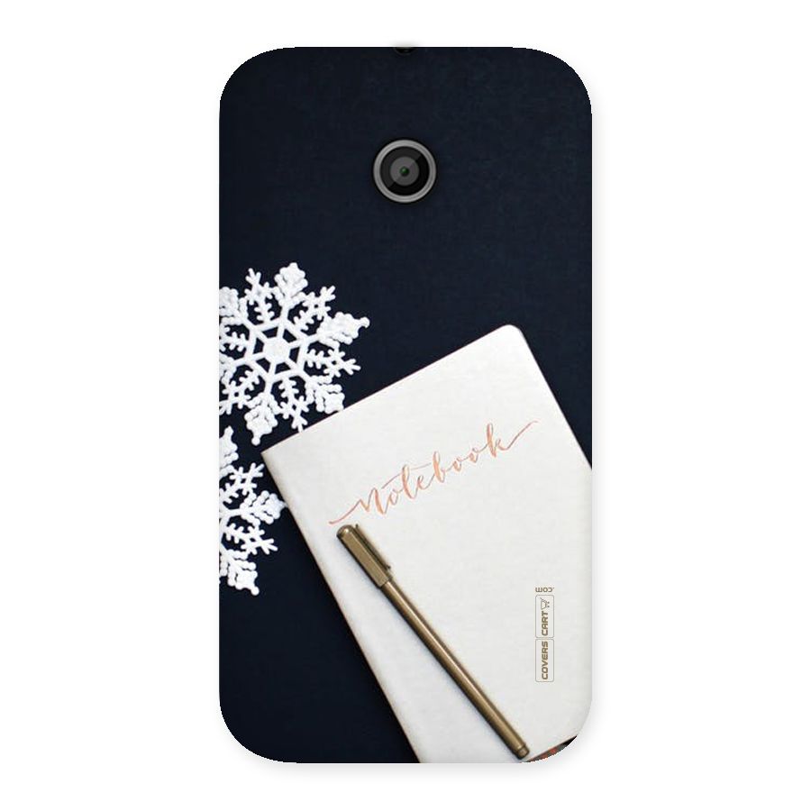 Snowflake Notebook Back Case for Moto E