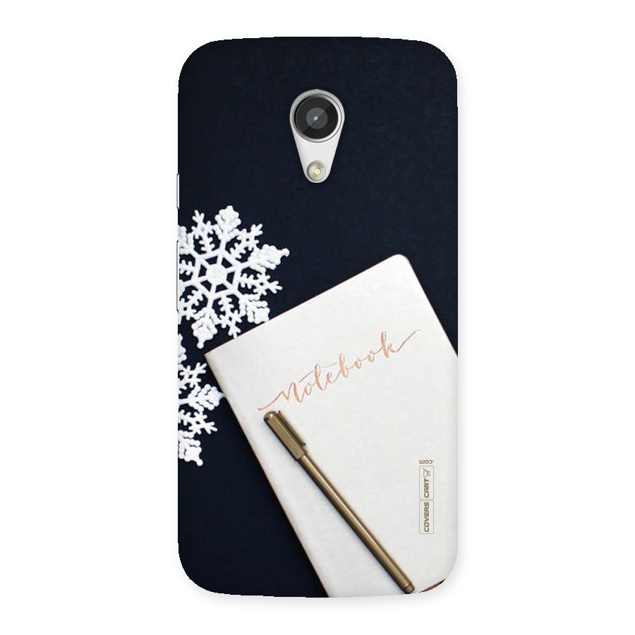 Snowflake Notebook Back Case for Moto G 2nd Gen