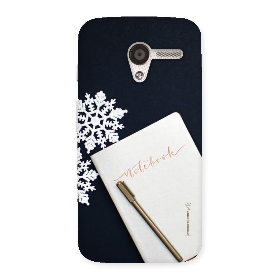 Snowflake Notebook Back Case for Moto X