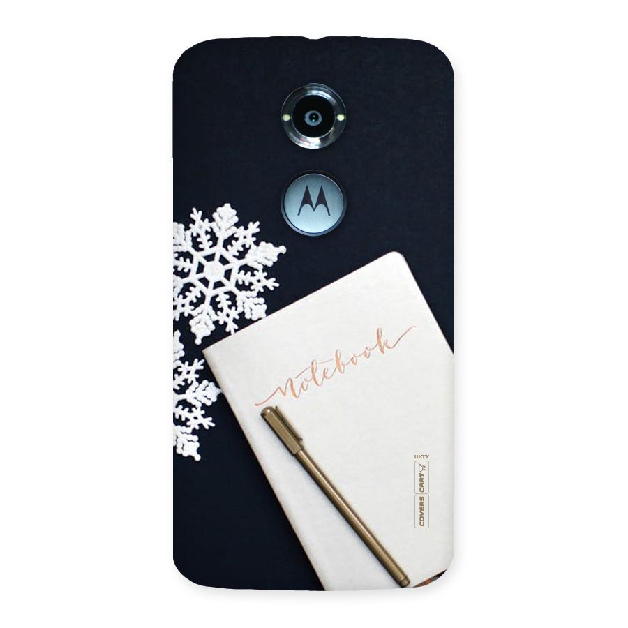 Snowflake Notebook Back Case for Moto X 2nd Gen