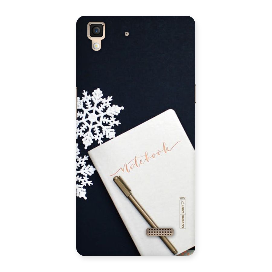 Snowflake Notebook Back Case for Oppo R7