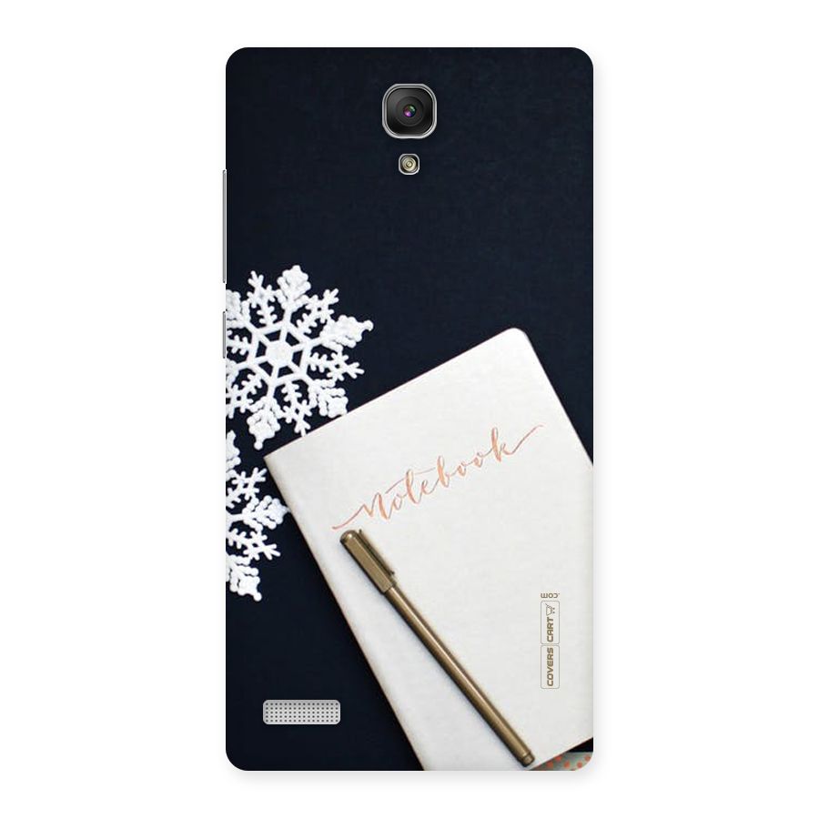 Snowflake Notebook Back Case for Redmi Note Prime
