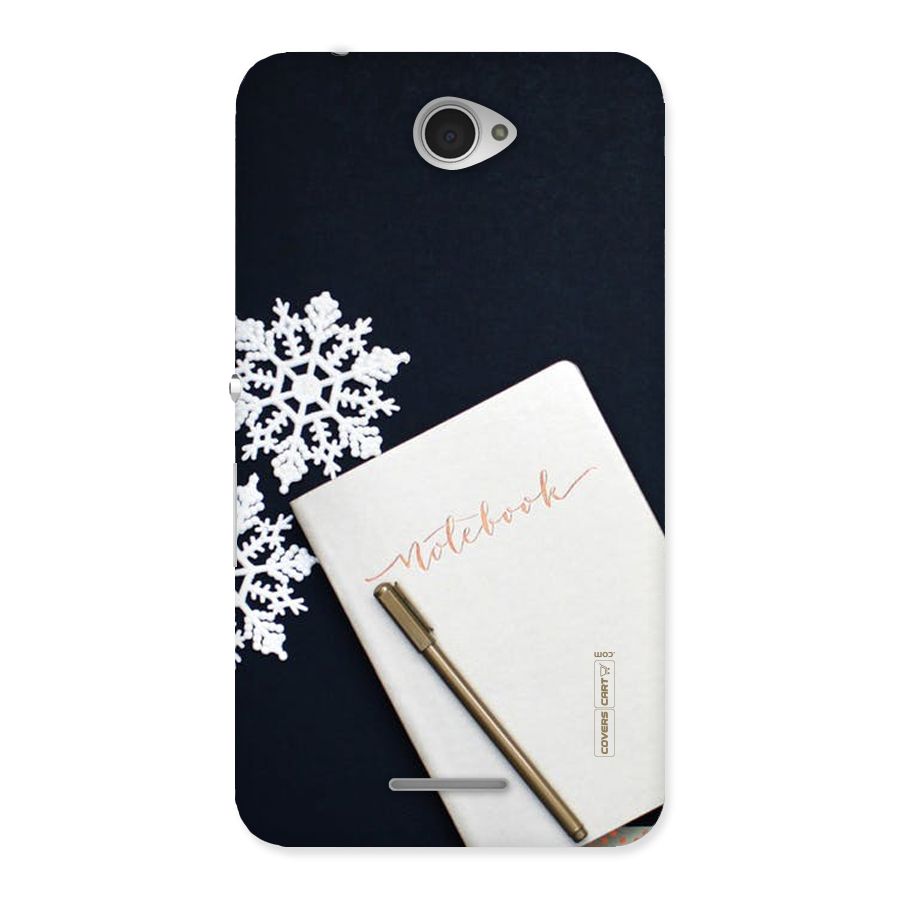Snowflake Notebook Back Case for Sony Xperia E4