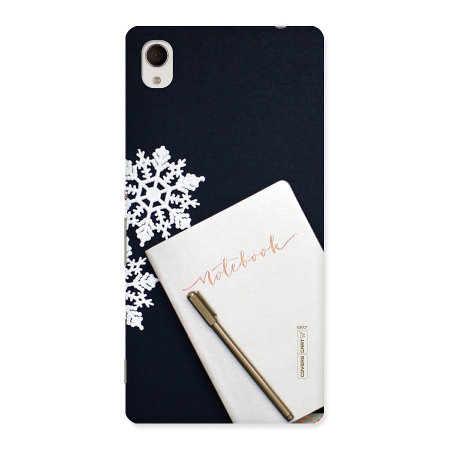 Snowflake Notebook Back Case for Sony Xperia M4