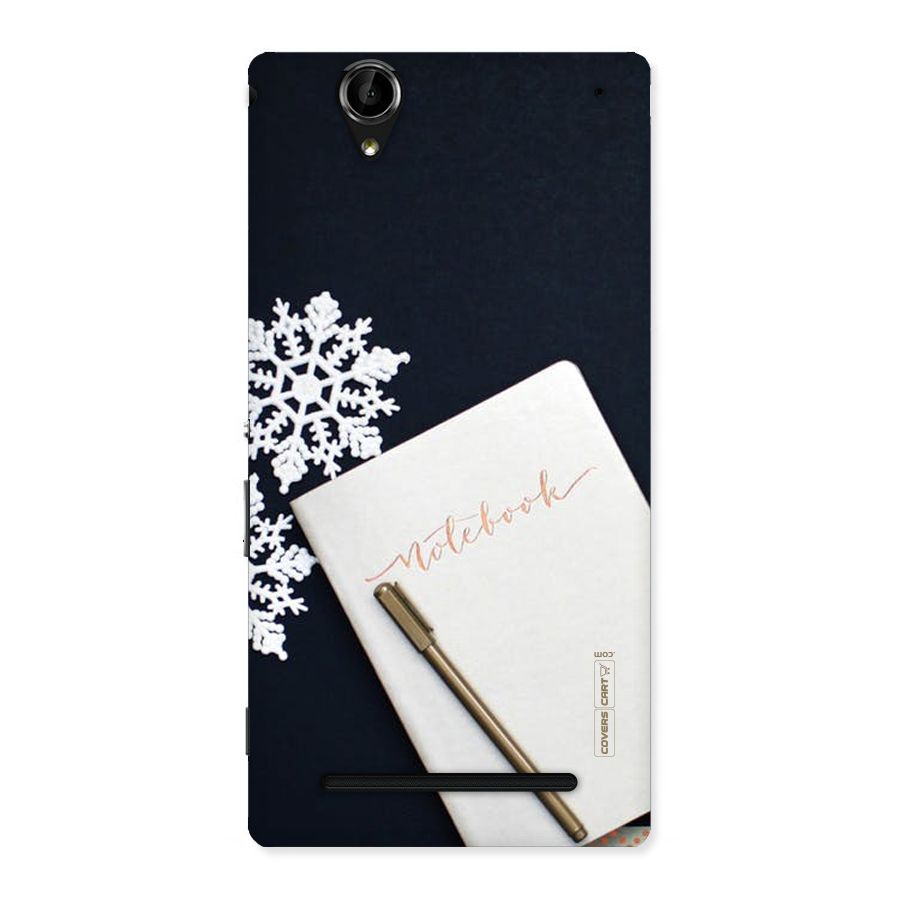 Snowflake Notebook Back Case for Sony Xperia T2