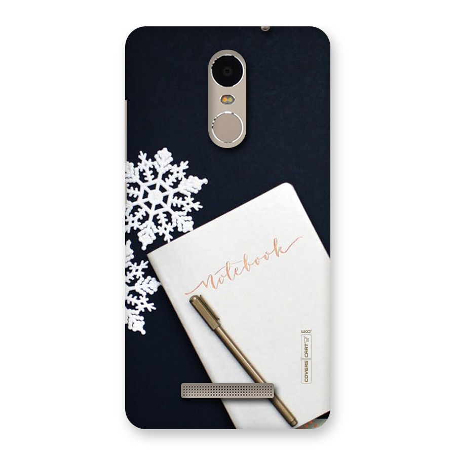 Snowflake Notebook Back Case for Xiaomi Redmi Note 3