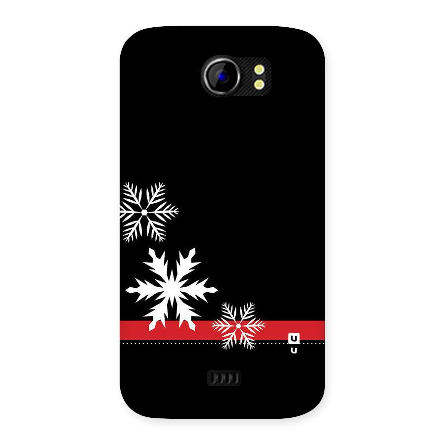 Snowflake Ribbon Back Case for Micromax Canvas 2 A110