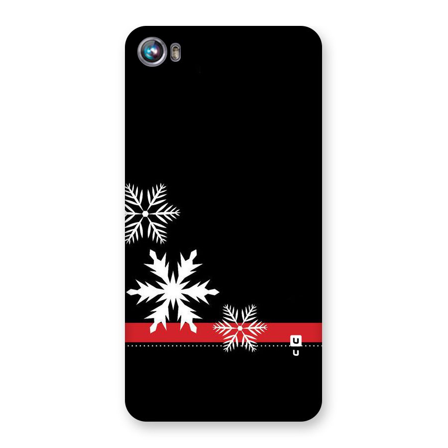 Snowflake Ribbon Back Case for Micromax Canvas Fire 4 A107