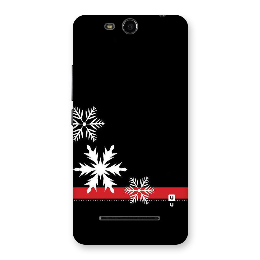 Snowflake Ribbon Back Case for Micromax Canvas Juice 3 Q392