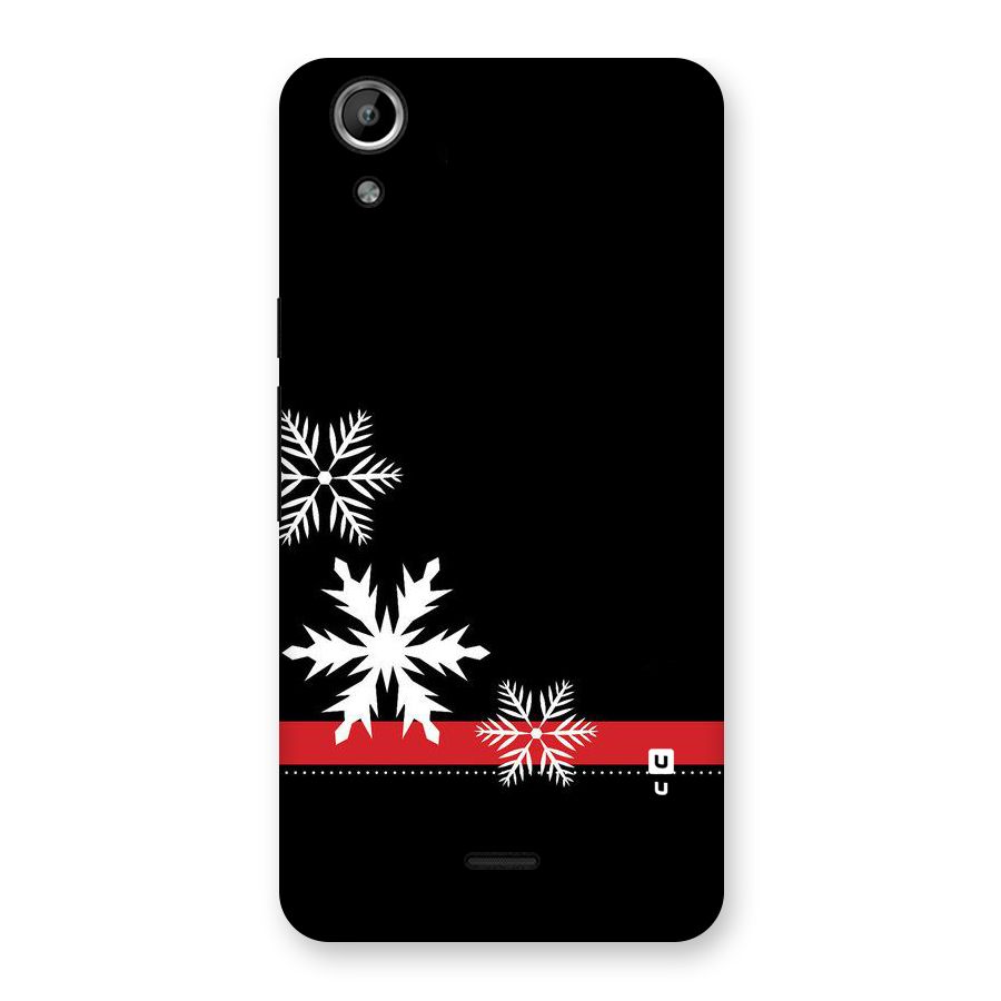Snowflake Ribbon Back Case for Micromax Canvas Selfie Lens Q345