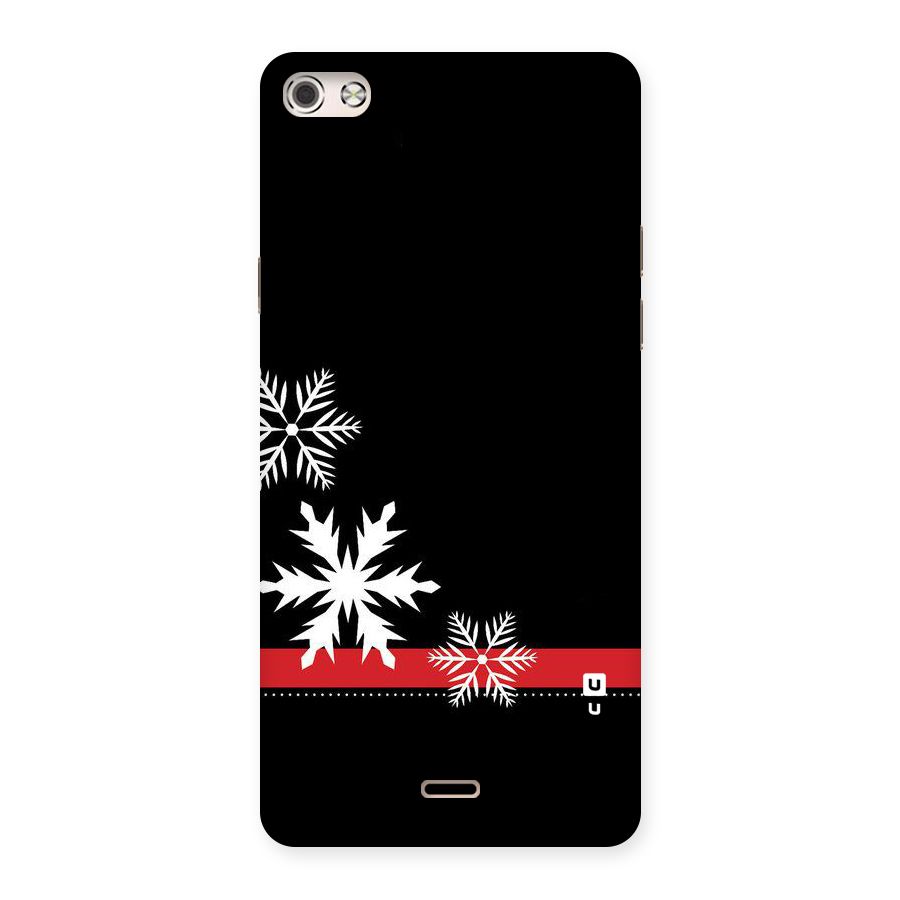 Snowflake Ribbon Back Case for Micromax Canvas Silver 5