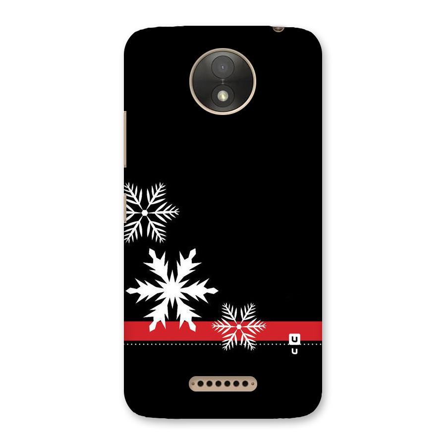 Snowflake Ribbon Back Case for Moto C Plus
