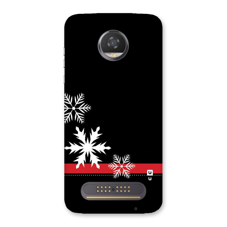 Snowflake Ribbon Back Case for Moto Z2 Play