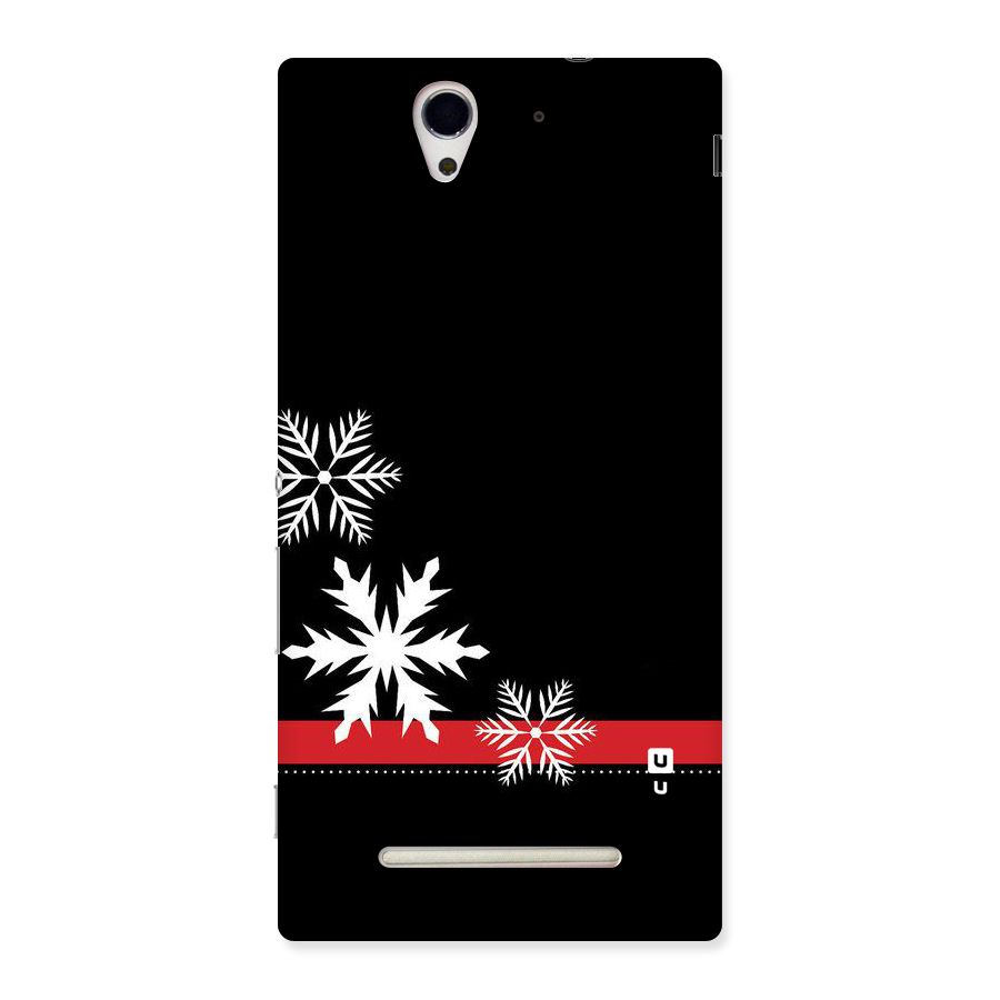 Snowflake Ribbon Back Case for Sony Xperia C3