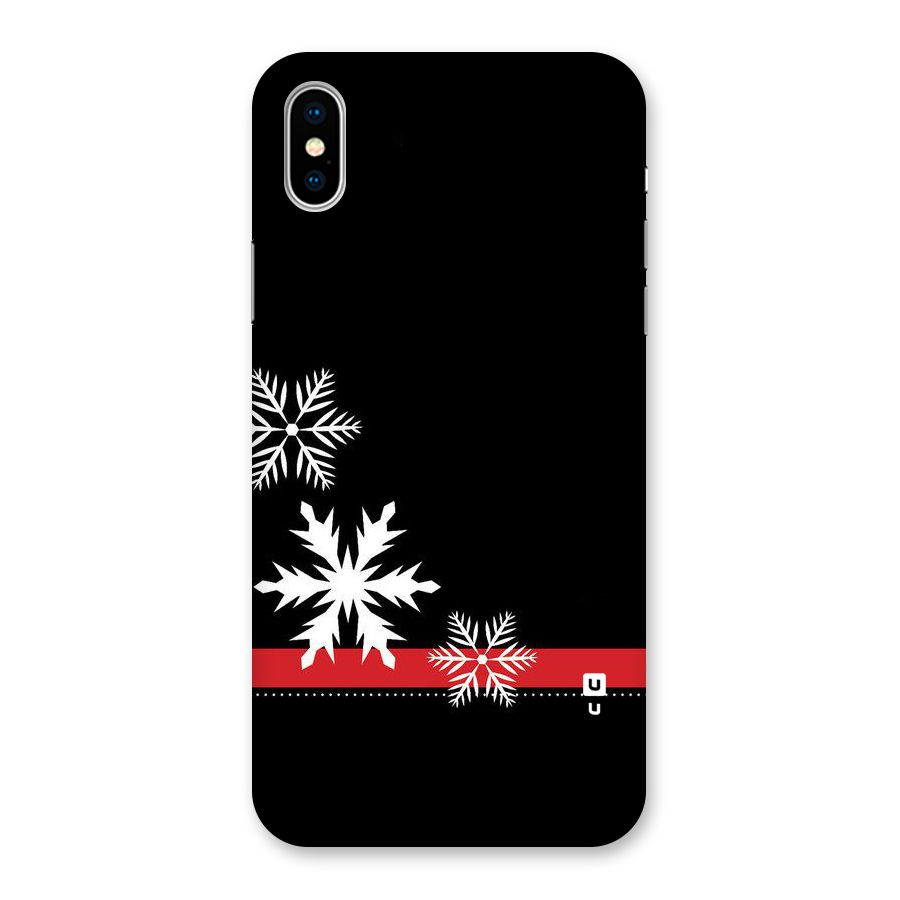 Snowflake Ribbon Back Case for iPhone X