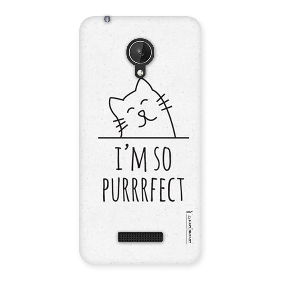 So Purrfect Back Case for Micromax Canvas Spark Q380
