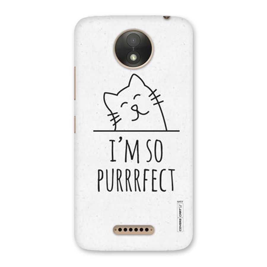 So Purrfect Back Case for Moto C Plus