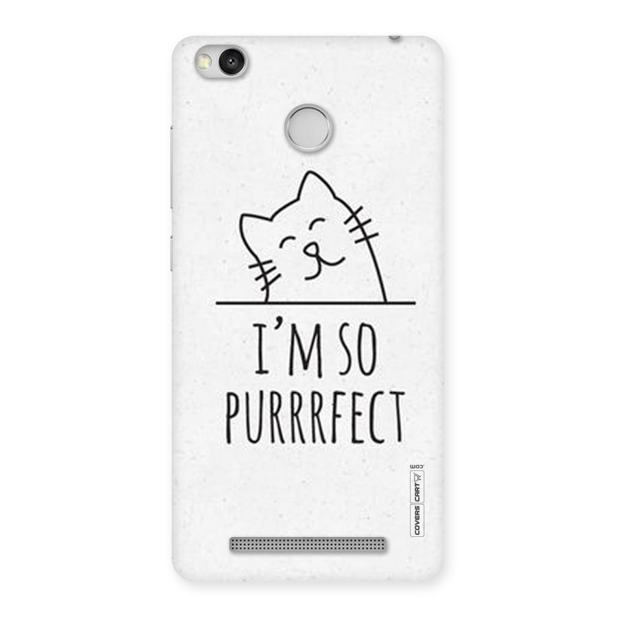 So Purrfect Back Case for Redmi 3S Prime