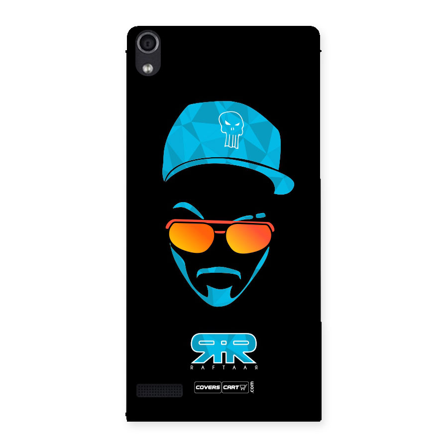 Raftaar Black and Blue Back Case for Ascend P6