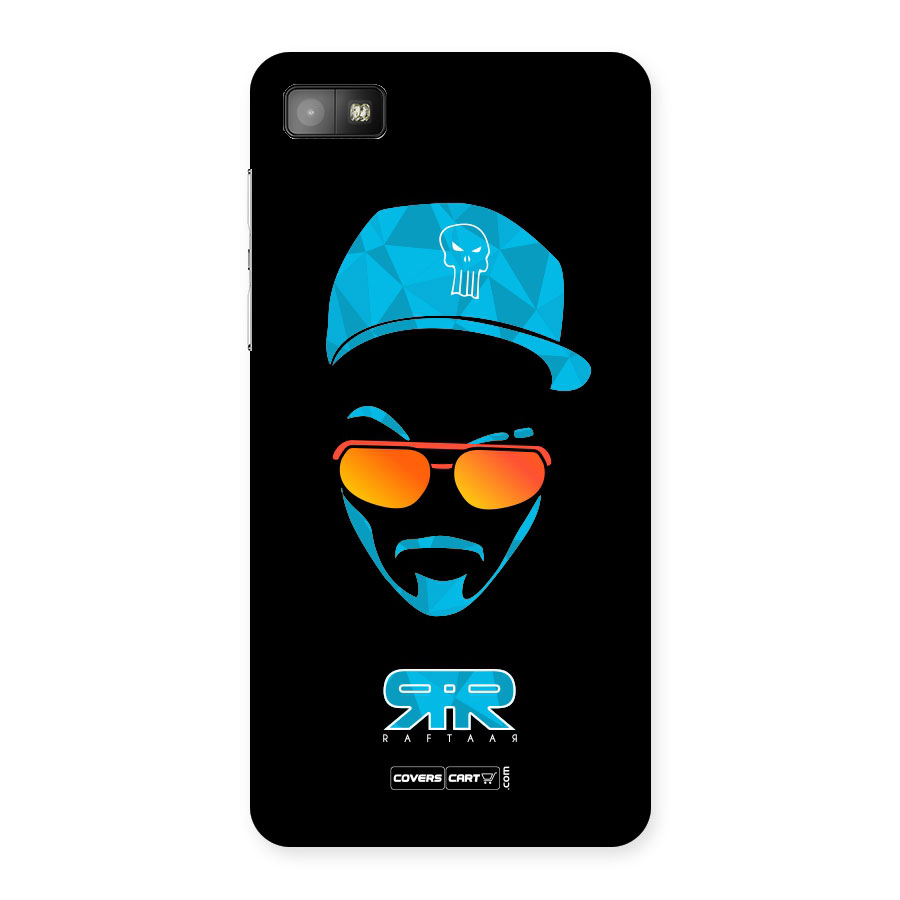Raftaar Black and Blue Back Case for Blackberry Z10