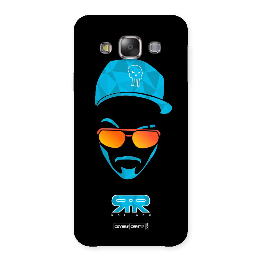 Raftaar Black and Blue Back Case for Galaxy E7