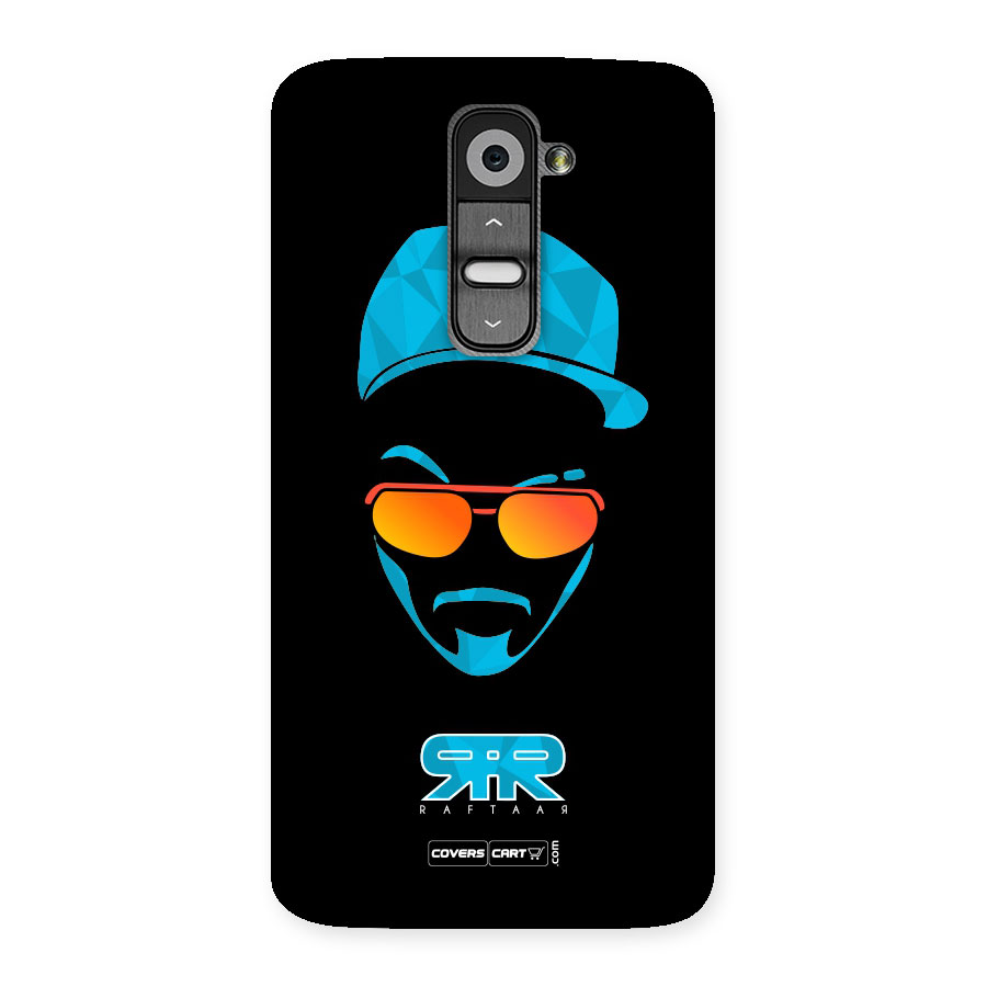 Raftaar Black and Blue Back Case for LG G2