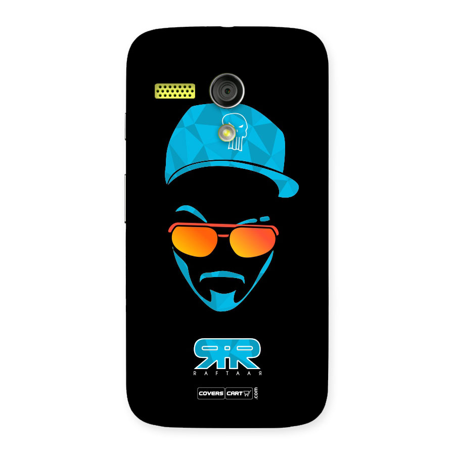 Raftaar Black and Blue Back Case for Moto G