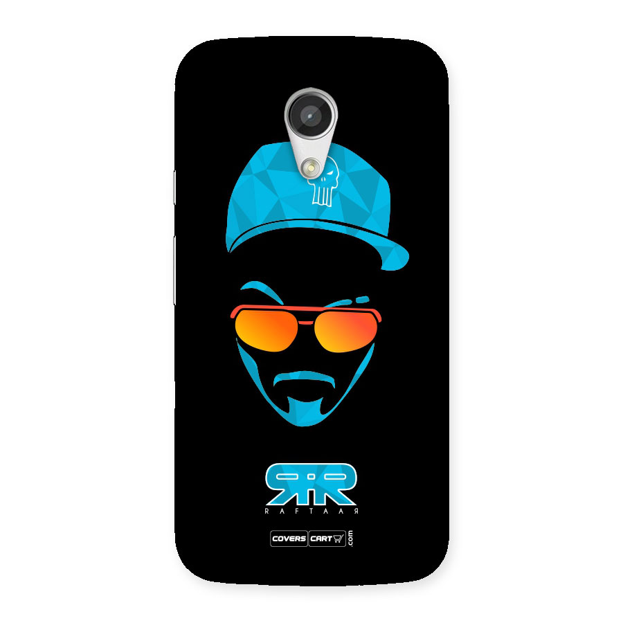 Raftaar Black and Blue Back Case for Moto G 2nd Gen