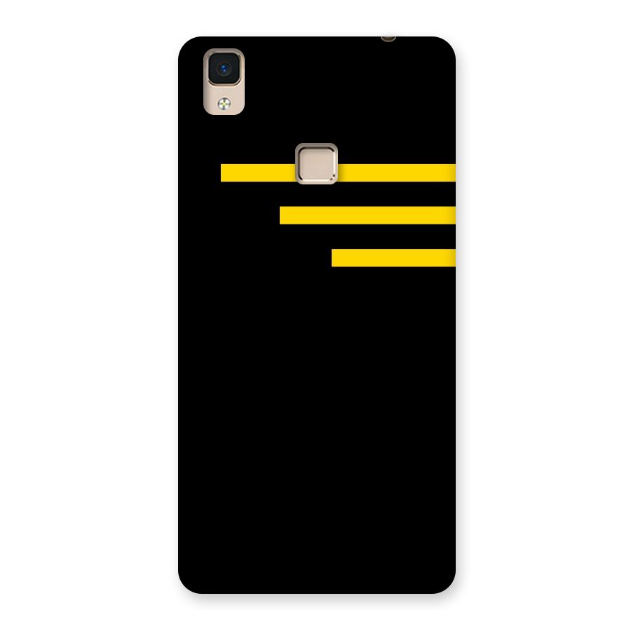 Sports Yellow Stripes Back Case for V3 Max