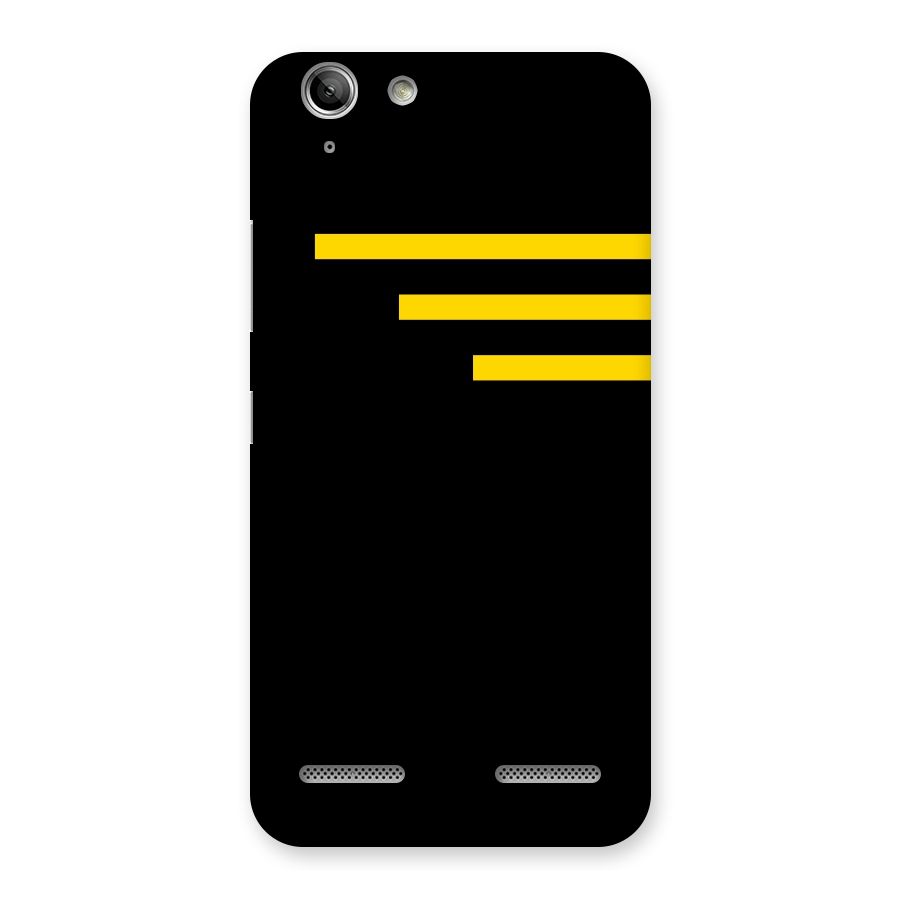 Sports Yellow Stripes Back Case for Vibe K5 Plus