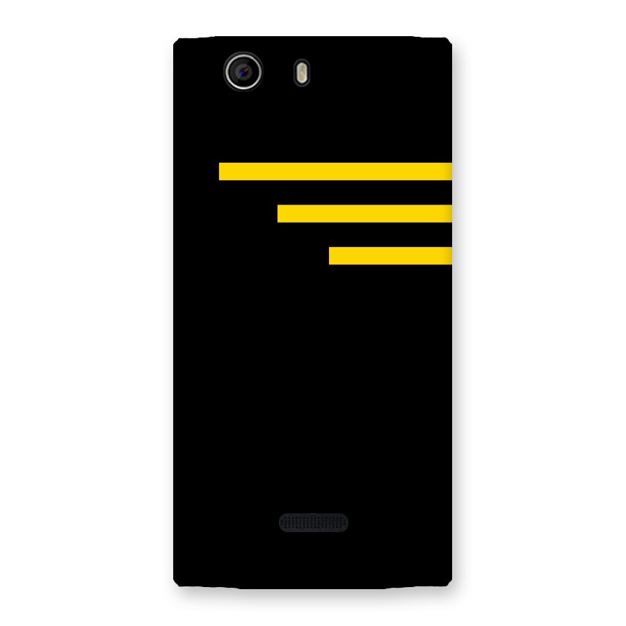 Sports Yellow Stripes Back Case for Canvas Nitro 2 E311