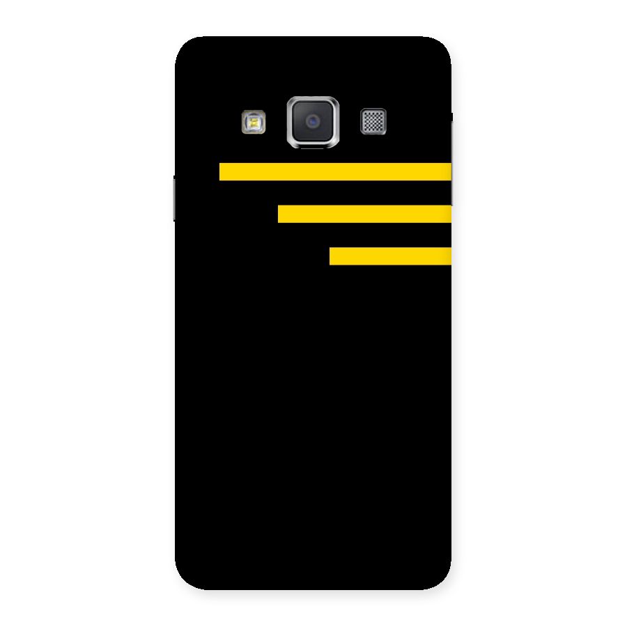 Sports Yellow Stripes Back Case for Galaxy A3