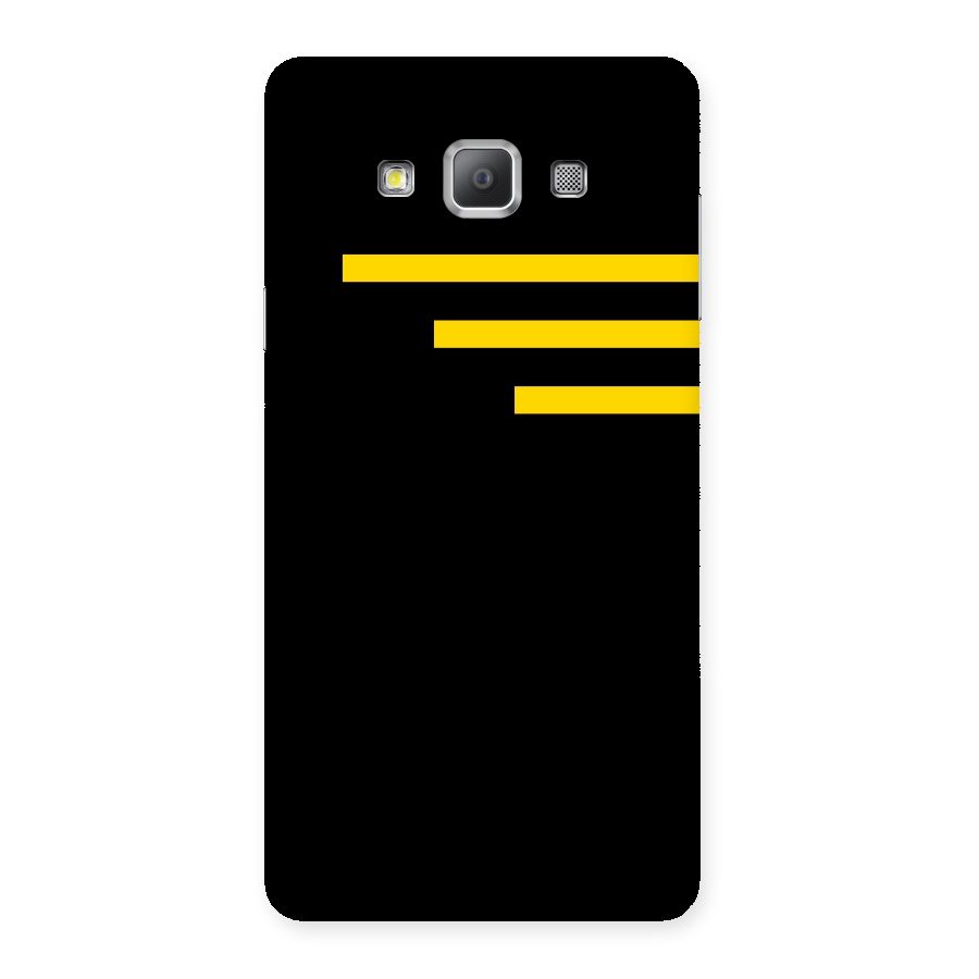 Sports Yellow Stripes Back Case for Galaxy A7