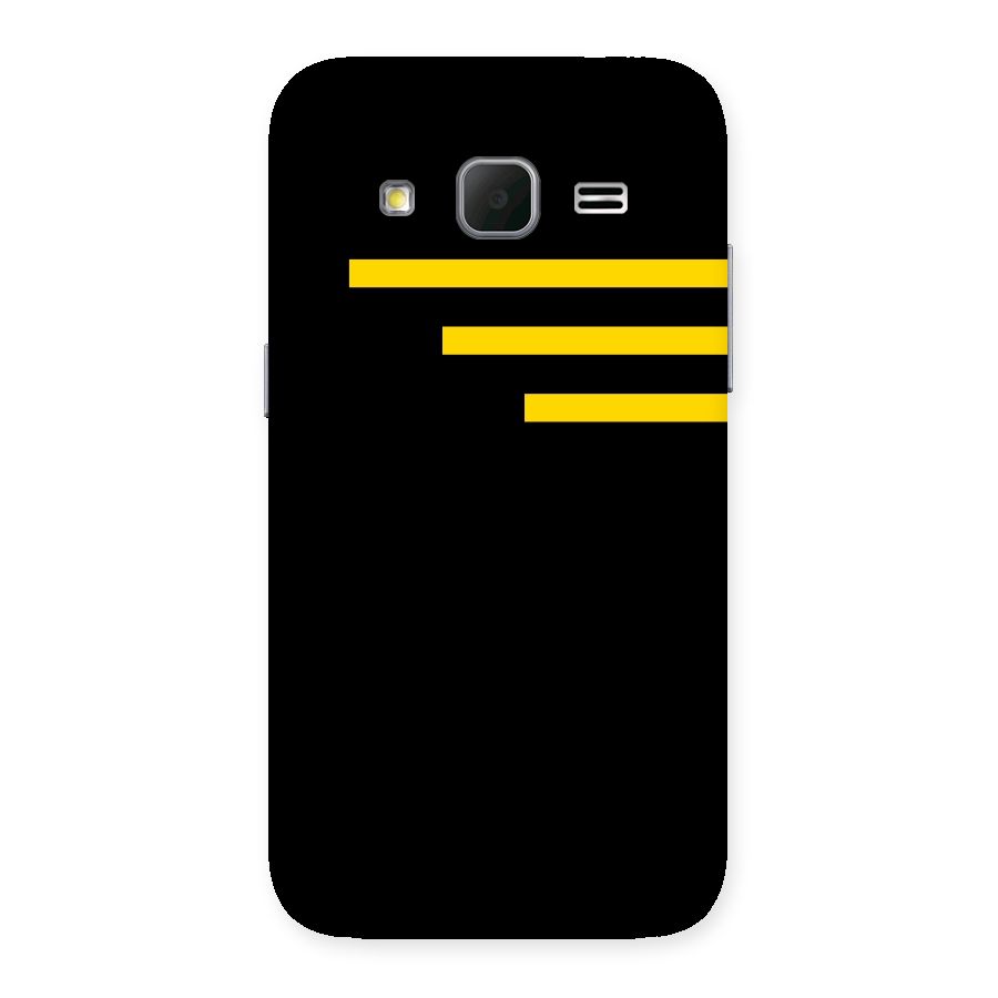 Sports Yellow Stripes Back Case for Galaxy Core Prime