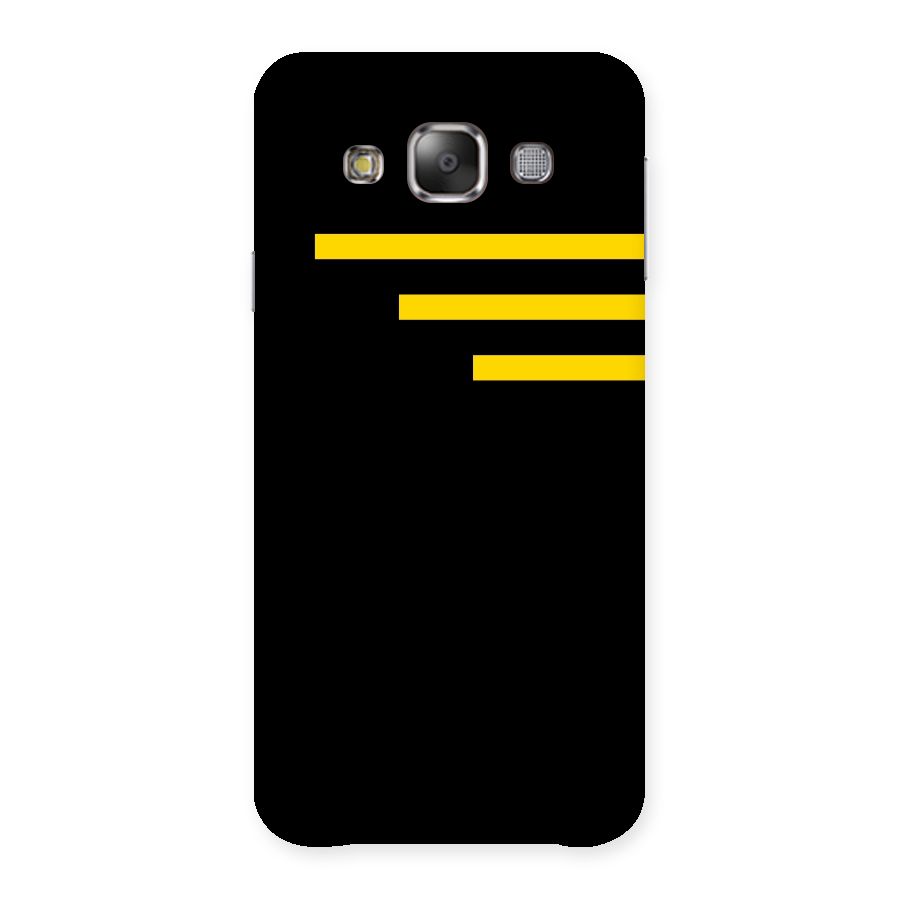 Sports Yellow Stripes Back Case for Galaxy E7