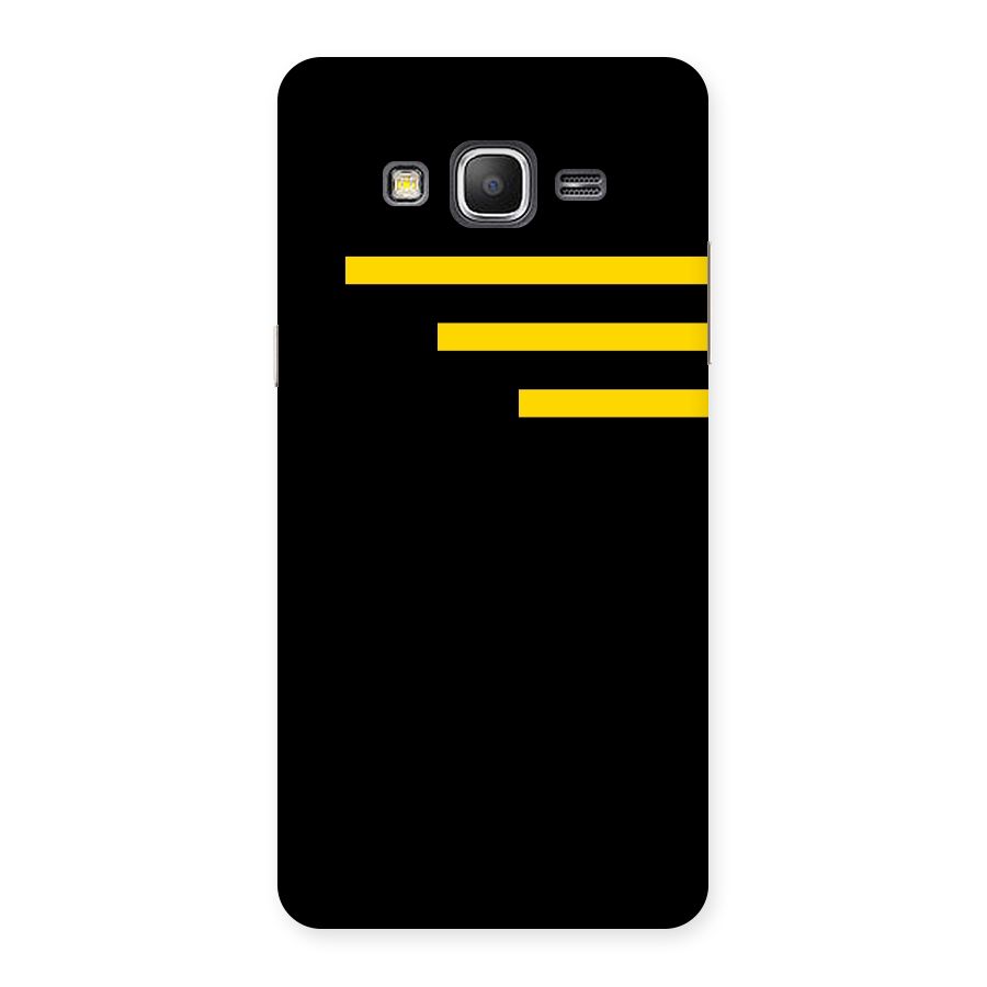 Sports Yellow Stripes Back Case for Galaxy Grand Prime