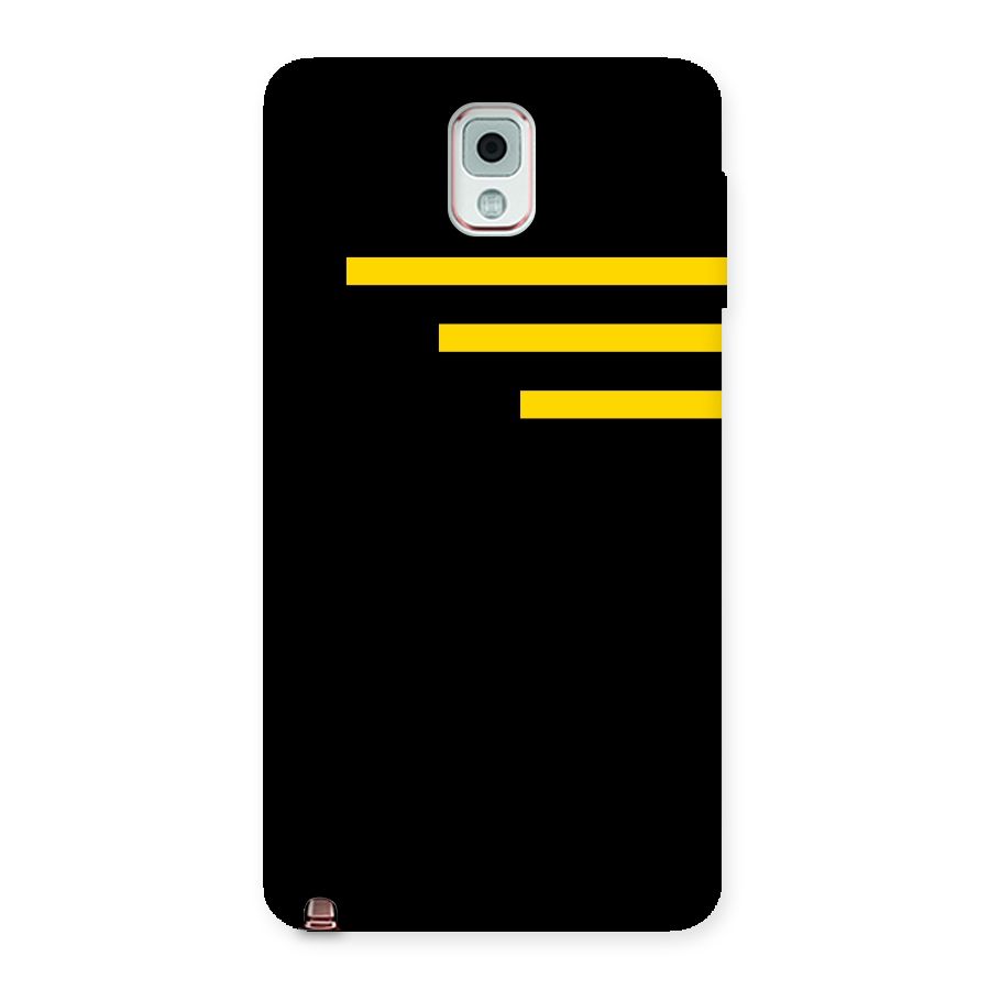 Sports Yellow Stripes Back Case for Galaxy Note 3