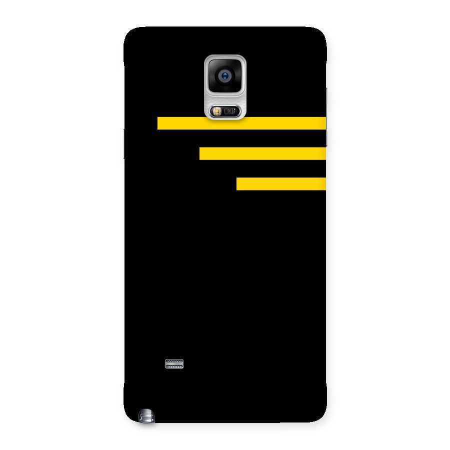 Sports Yellow Stripes Back Case for Galaxy Note 4