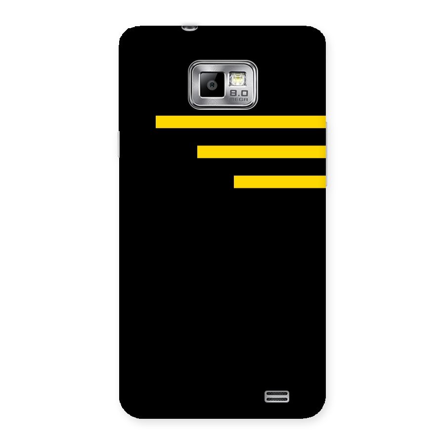 Sports Yellow Stripes Back Case for Galaxy S2