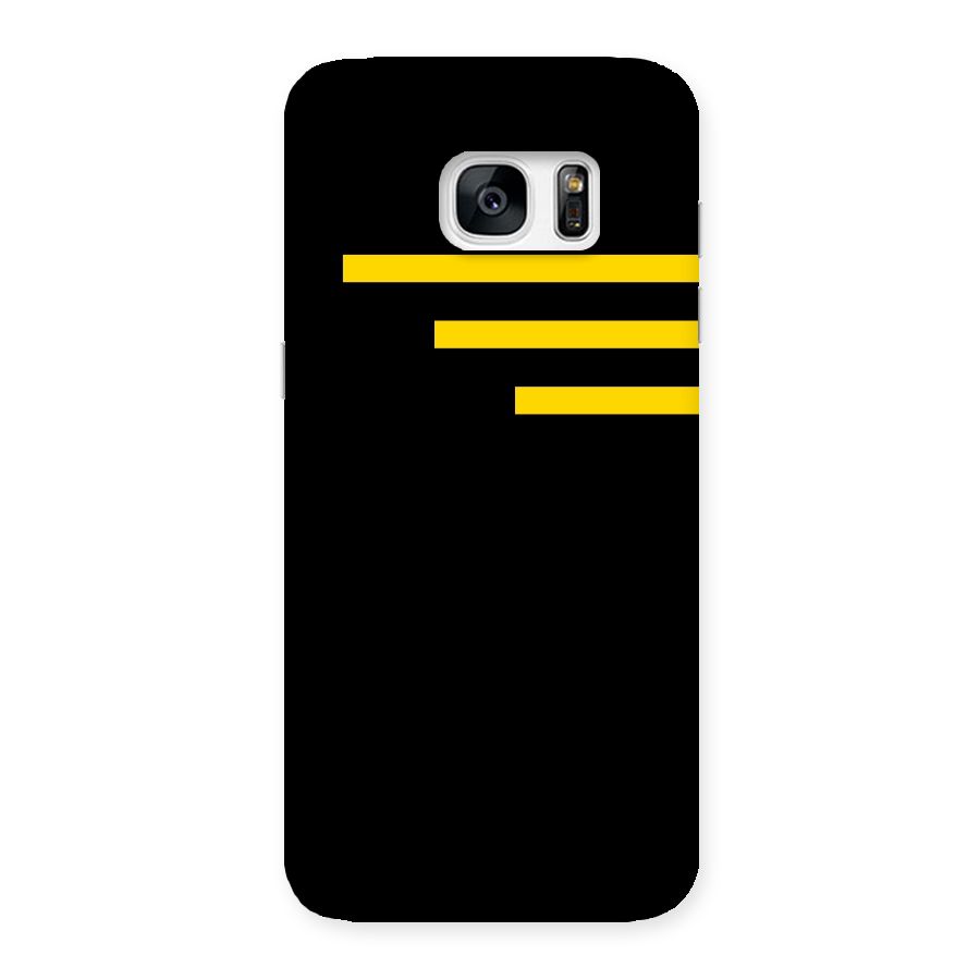 Sports Yellow Stripes Back Case for Galaxy S7 Edge