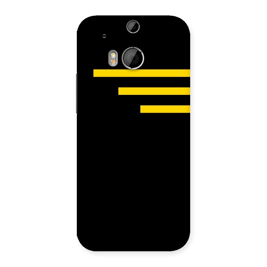 Sports Yellow Stripes Back Case for HTC One M8