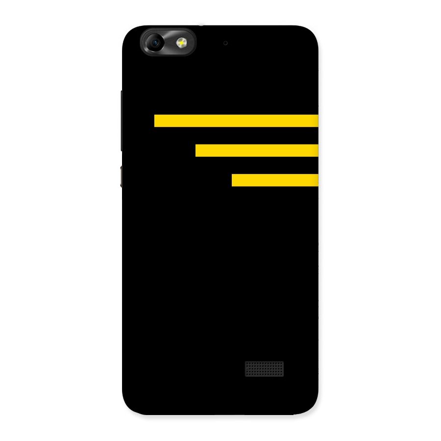 Sports Yellow Stripes Back Case for Honor 4C