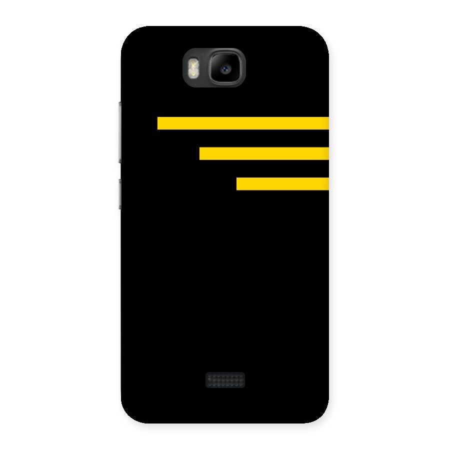 Sports Yellow Stripes Back Case for Honor Bee