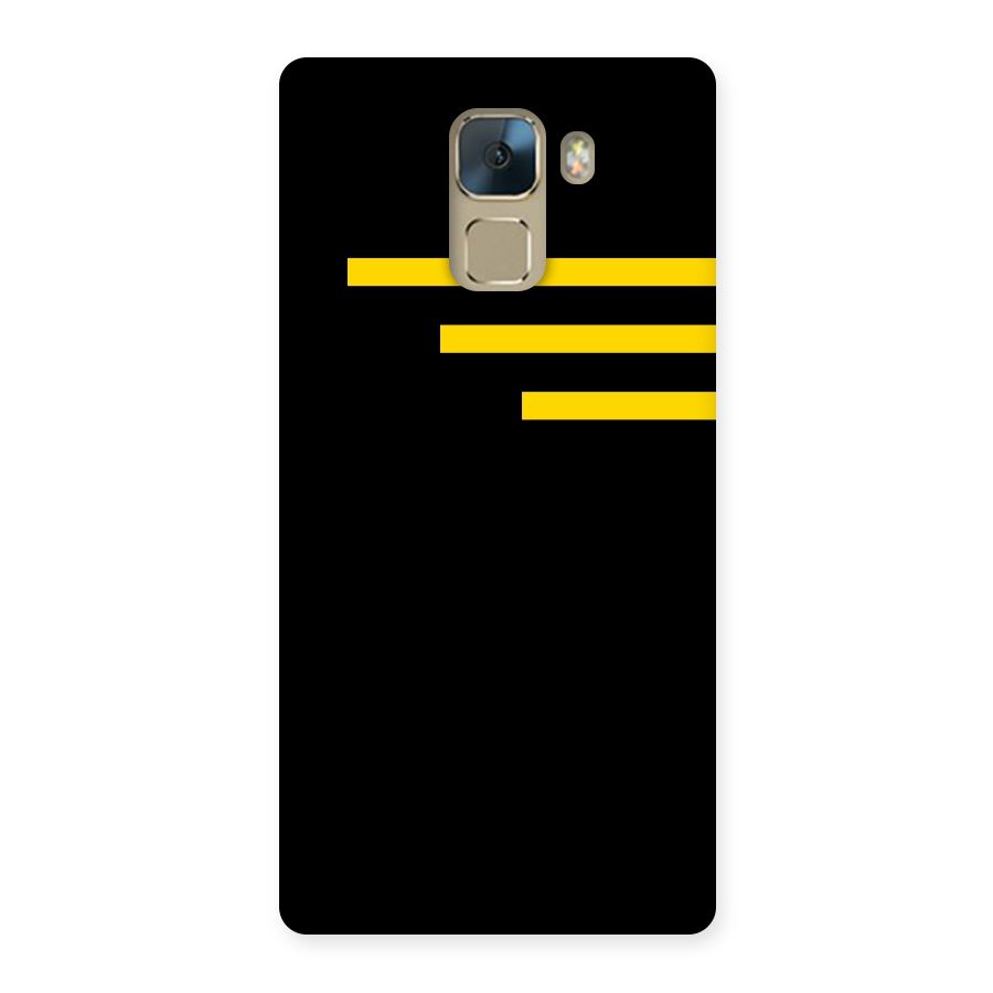 Sports Yellow Stripes Back Case for Huawei Honor 7
