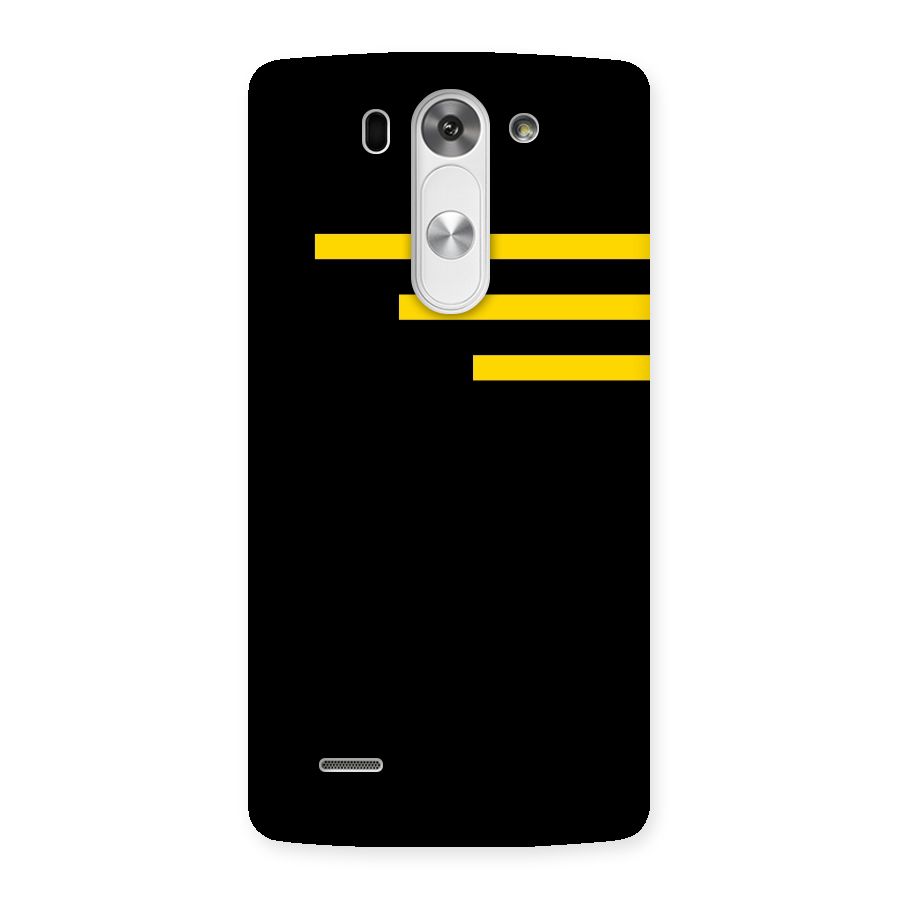 Sports Yellow Stripes Back Case for LG G3 Mini