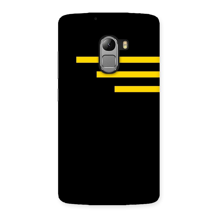 Sports Yellow Stripes Back Case for Lenovo K4 Note
