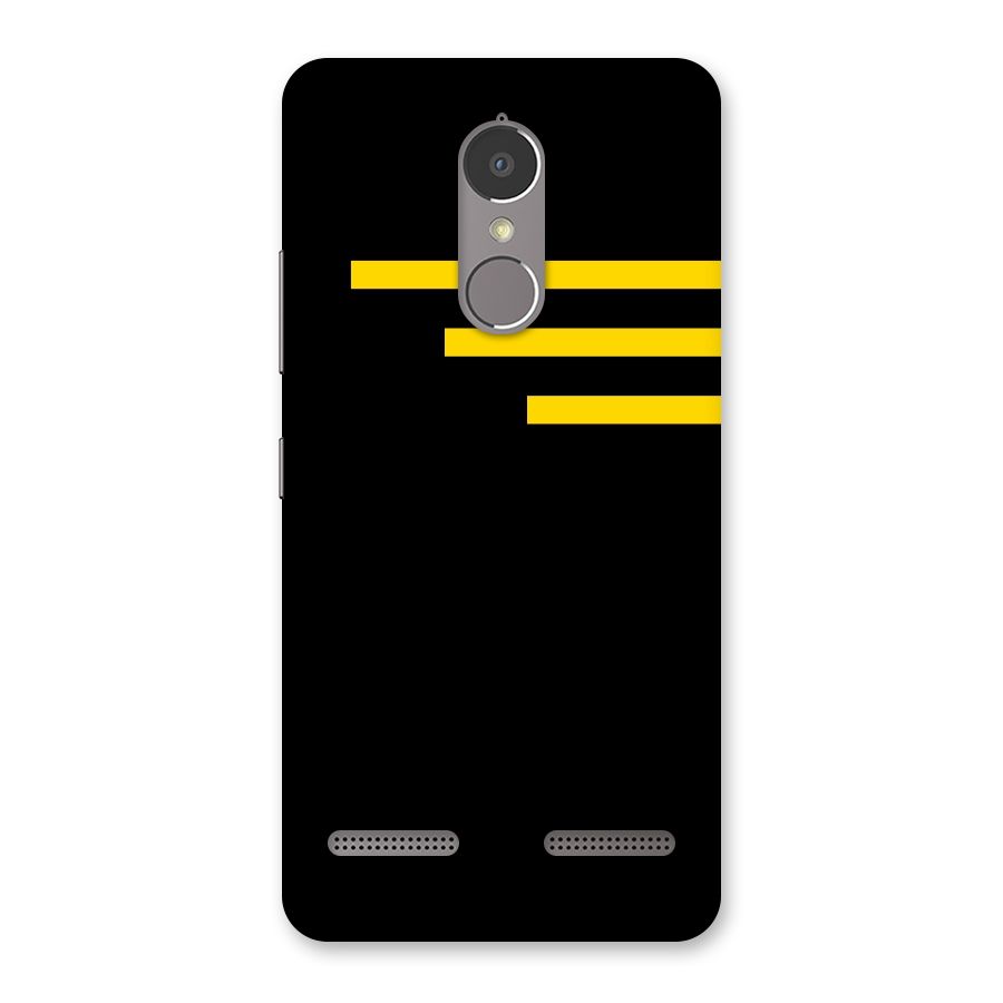 Sports Yellow Stripes Back Case for Lenovo K6
