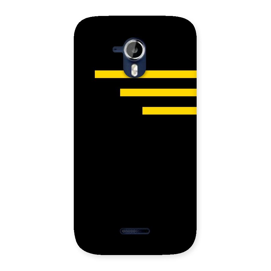 Sports Yellow Stripes Back Case for Micromax Canvas Magnus A117