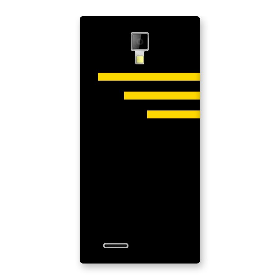 Sports Yellow Stripes Back Case for Micromax Canvas Xpress A99