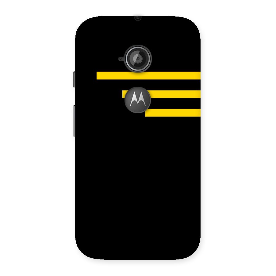 Sports Yellow Stripes Back Case for Moto E 2nd Gen